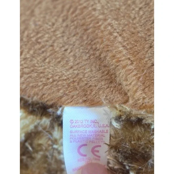 TY Beanie Ballz Tippy The Giraffe XL 13.5" Stuffed Animal Purple Glitter Eyes - Picture 9 of 10